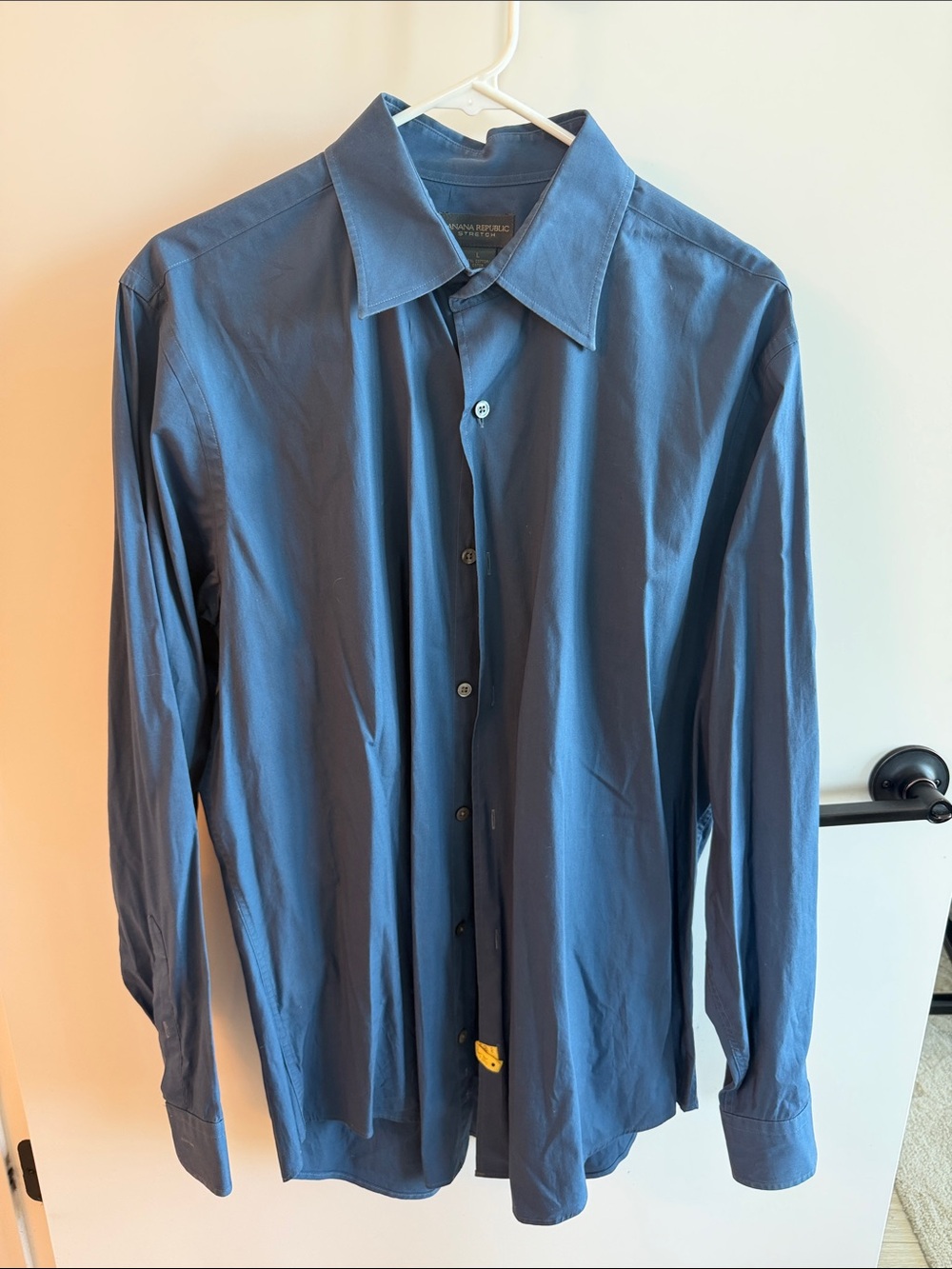 Banana Republic Men's Slate-Blue Long Sleeve Dress Shirt